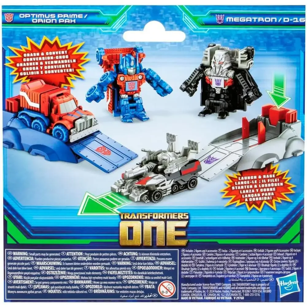 Transformers One Race Changers 2 pk  Optimus Prime & Megatron 1.5